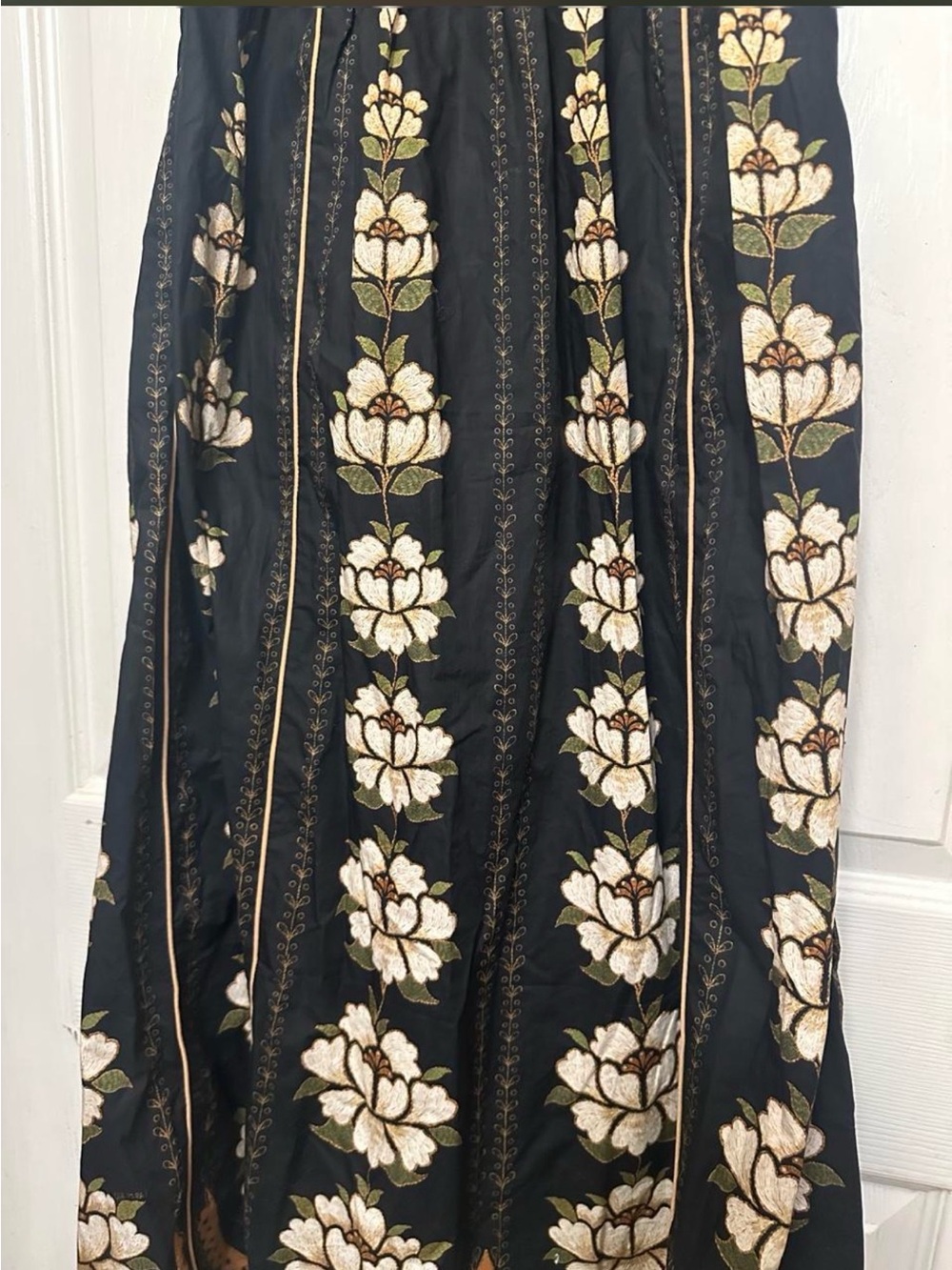 FARM Rio Black Midi Dress with Gold Floral Motif - Picture 5 of 6